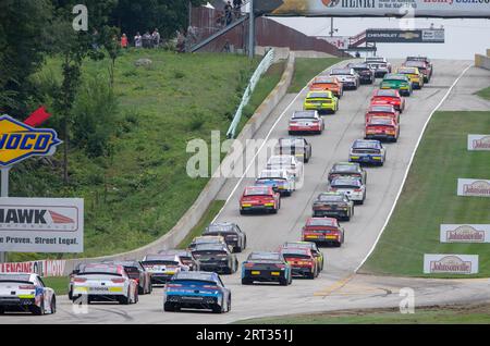 25 agosto 2018, Elkhart Lake, WISCONSIN, USA: Il campo prende in pista il 9th Annual Johnsonville 180 a Road America a Elkhart Lake, WISCONSIN Foto Stock