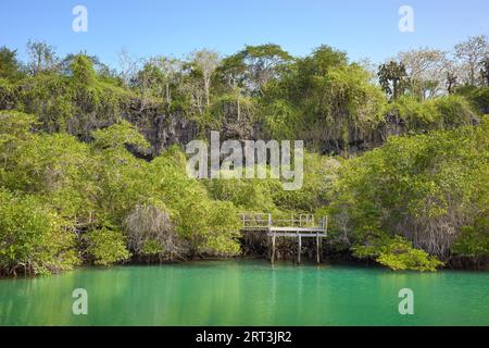 Laguna de las Ninfas sull'isola di Santa Cruz, Galapagos, Ecuador. Foto Stock