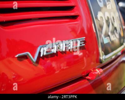 Primo piano di un gamine di Vignale, roadster basato su Fiat 500 Foto Stock