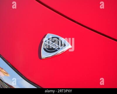 Primo piano di una Volvo P1800 classica Foto Stock