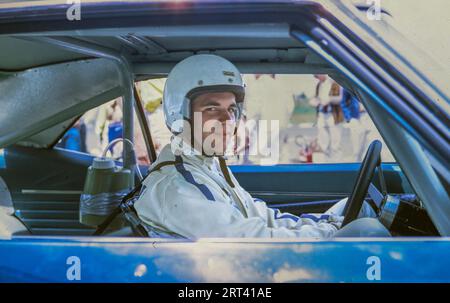 Sam Posey con una Penske Sunoco Camaro al Watlins Glen Trans AM 1968, finì secondo Foto Stock