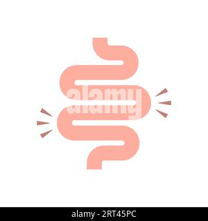 Icona del sistema digestivo. Icona del vettore colite Illustrazione Vettoriale