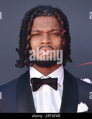 12 luglio 2023, Hollywood, California, USA: Damar Hamlin arriva per gli ESPY Awards 2023 tenuti al Dolby Theatre. (Immagine di credito: © Lisa o'Connor/ZUMA Press Wire) SOLO USO EDITORIALE! Non per USO commerciale! Foto Stock