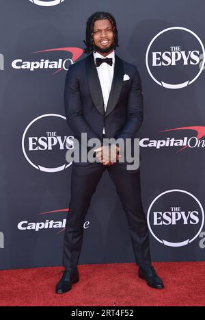 12 luglio 2023, Hollywood, California, USA: Damar Hamlin arriva per gli ESPY Awards 2023 tenuti al Dolby Theatre. (Immagine di credito: © Lisa o'Connor/ZUMA Press Wire) SOLO USO EDITORIALE! Non per USO commerciale! Foto Stock