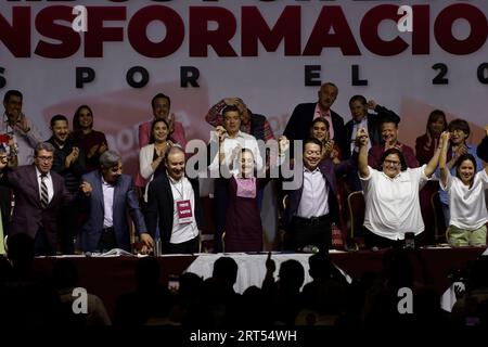 Non esclusiva: 10 settembre 2023, città del Messico, Messico: Claudia Sheinbaum Pardo riceve il certificato come candidata per la difesa della trasformazione Foto Stock