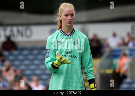 Blacburn, Regno Unito. 10 settembre 2023. Blackburn, Inghilterra, 10 settembre 2023; Fran Stenson (1 Blackburn Rovers) durante la partita contro lo Sheffield United a Ewood Park, Blackburn, Inghilterra il 10 settembre 2023 (Sean Chandler/SPP) credito: SPP Sport Press Photo. /Alamy Live News Foto Stock