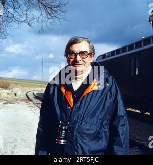 Claude Chabrol, Französischer Filmregisseur, Drehbuchautor, Filmproduzent und Schauspieler, Frankreich um 1979. Regista, drammaturgo, produttore e attore francese Claude Chabrol, Francia intorno al 1979. Foto Stock