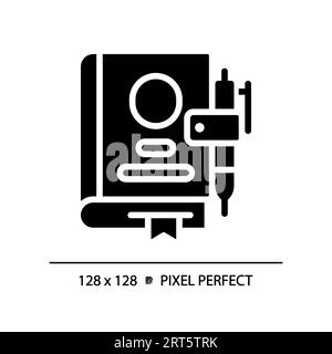 Icona nera in stile glifo pixel Perfect Illustrazione Vettoriale