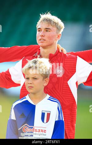 Gladsaxe, Danimarca. 8 settembre 2023. Emil Rohd della Danimarca visto durante un'amichevole tra la Danimarca U20 e la Francia U20 al Gladsaxe Stadion di Gladsaxe. (Foto: Gonzales Photo - Chrisitan Midtgaard). Foto Stock