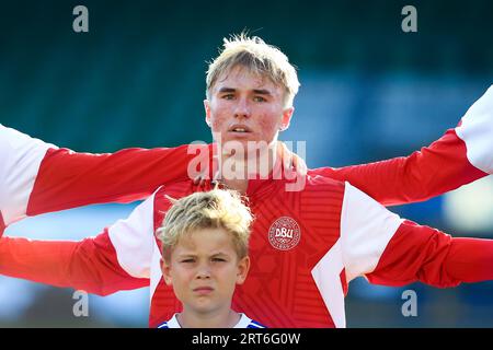 Gladsaxe, Danimarca. 8 settembre 2023. Emil Rohd della Danimarca visto durante un'amichevole tra la Danimarca U20 e la Francia U20 al Gladsaxe Stadion di Gladsaxe. (Foto: Gonzales Photo - Chrisitan Midtgaard). Foto Stock