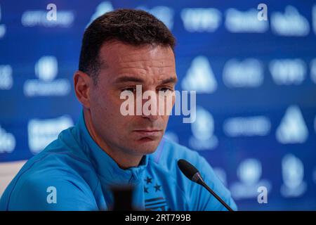 Conferenza stampa di Lionel Scaloni Foto Stock