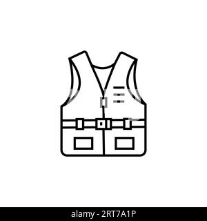 Icona Gilet. Adatto per abiti icona. stile icona linea. Illustrazione Vettoriale