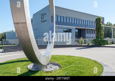 Galileo ILS Centre nel GALAXIA European Space Applications Park a Transinne, Libin, Lussemburgo, Vallonia, Belgio Foto Stock