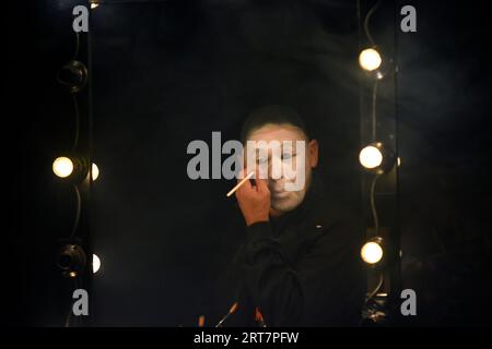 MADRID, MADRID, Spagna. 11 settembre 2023. ''EL TRANSFORMIMO'' creato e interpretato dall'attore argentino-spagnolo MARTIN KENT, torna a Madrid con altri personaggi (Credit Image: © Richard Zubelzu/ZUMA Press Wire) SOLO PER USO EDITORIALE! Non per USO commerciale! Crediti: ZUMA Press, Inc./Alamy Live News Foto Stock