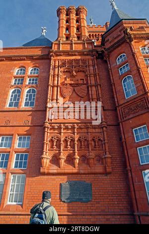 Dettagli ornamentali del Pierhead Building, Cardiff Bay Foto Stock