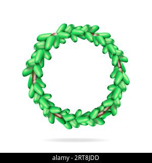 Ghirlanda vuota natalizia 3D. Illustrazione Vettoriale