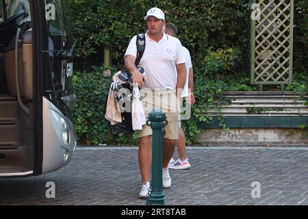 Roma, Lazio. 11 settembre 2023. Luke Donald, capitano del Team Europa. La squadra europea che partecipa alla Ryder Cup of golf arriva a Roma al Waldorf Astoria Hotel. Roma, 11 settembre 2023 Photographer01 Credit: Independent Photo Agency/Alamy Live News Foto Stock