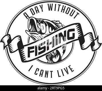 T Shirt Design da pesca Illustrazione Vettoriale