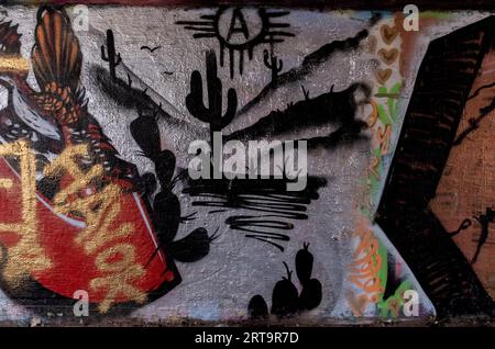 graffiti ad Albuquerque, New Mexico Foto Stock