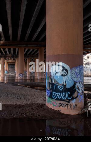 graffiti ad Albuquerque, New Mexico Foto Stock