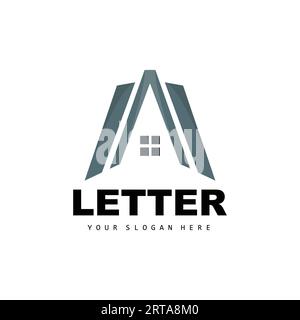 Logo a Letter, logo Letter Vector, Design del marchio del prodotto, iniziali dell'azienda, costruzione, istruzione Illustrazione Vettoriale