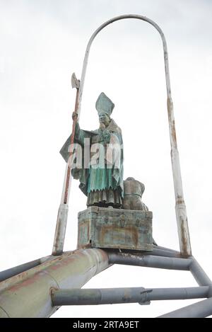Aratoca, Santander, Colombia, 23 novembre 2022: Dettaglio del Monumento a Santandereanidad, scultura storica nel Parco Nazionale Chicamocha, Panachi, a Foto Stock