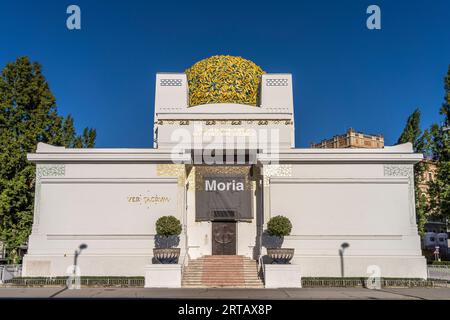 La casa espositiva della Secessione di Vienna in stile Art Nouveau, Vienna, Austria, Europa Foto Stock