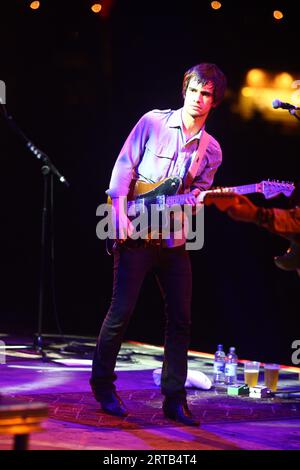 Panico alla discoteca al Glastonbury Festival 2008 Foto Stock