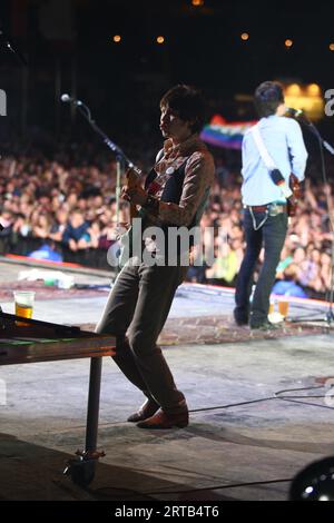 Panico alla discoteca al Glastonbury Festival 2008 Foto Stock