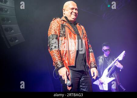 Oslo, Norvegia. 10 settembre 2023. La band speed metal tedesca Helloween esegue un concerto dal vivo al Sentrum Scene di Oslo. Qui il cantante Michael Kiske è visto dal vivo sul palco. (Foto: Gonzales Photo - Terje Dokken). Foto Stock