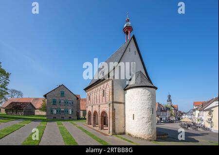 Sala del Re carolingio a Lorsch, sito patrimonio dell'umanità dell'UNESCO, Odenwald, Assia, Germania Foto Stock