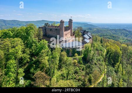 Castello di Auerbach vicino a Bensheim, Hessische Bergstrasse, Odenwald, Parco naturale GEO, Assia, Germania Foto Stock