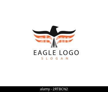 Icona vettoriale modello logo Eagle disegno illustrativo eps 10 Illustrazione Vettoriale