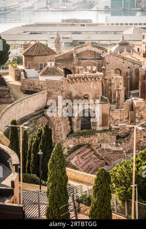 Rovine romane, Cartagena, Murcia, Spagna Foto Stock