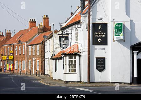 George & Dragon pub in affitto, nel villaggio di Aldbrough, Holderness, East Yorkshire, Inghilterra Regno Unito Foto Stock