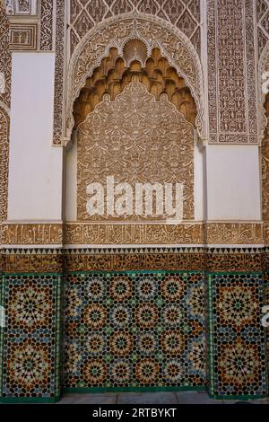 Nord Africa. Marocco. Marrakesh. Madrasa Ben Youssef. La madrasa più grande e importante del Marocco Foto Stock