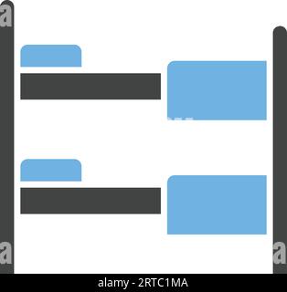 Immagine icona letto a castello. Illustrazione Vettoriale