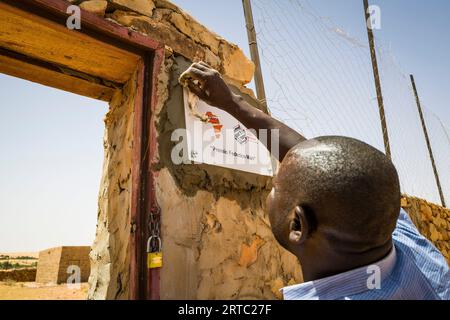 Mauritania, regione di Adrar, Entkemkemt, scuola locale Foto Stock