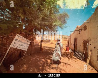 Mauritania, regione di Adrar, oasi di Mhaireth, vita quotidiana Foto Stock