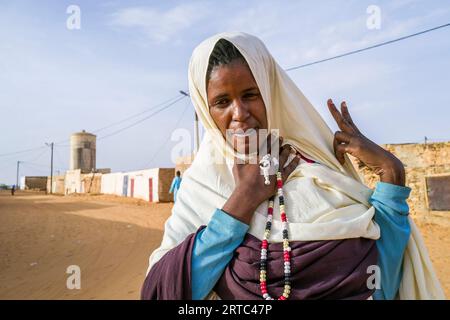 Mauritania, regione di Adrar, Chinguetti, donna Foto Stock