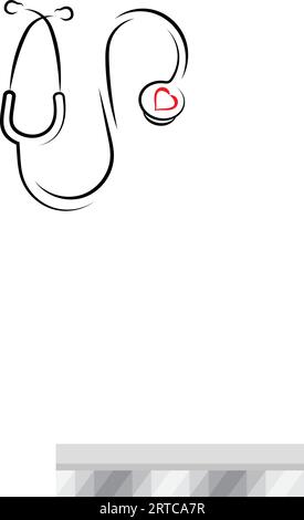 Medical and Doctor Stethoscope Vector Graphic Design Illustrazione Vettoriale
