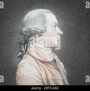 Paul Sandby, 1731 - 1809. Cartografo e paesaggista inglese. Membro fondatore della Royal Academy. Da una stampa di Burnet Reading del dipinto di Peter Falconet. Foto Stock