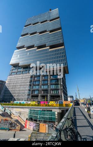 Amazon Tower, Edge East Side Berlin, Berlin-Friedrichshain, Warschauerstrasse, nuovo edificio, grattacielo, Foto Stock