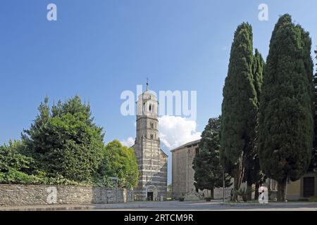 Chiesa Santa Maria del Tiglio, Gravedona ed Uniti, Lago di Como, Lombardia, Italia Foto Stock