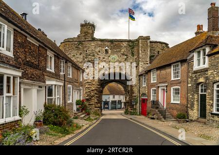 Landgate Town Gate a Rye, East Sussex, Inghilterra, Regno Unito, Europa Foto Stock