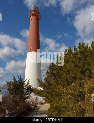 Faro di Barnegat, Long Beach Island, Ocean County, New Jersey, Stati Uniti Foto Stock