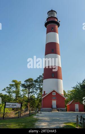 Faro di Assateague, Assateague Island National Seashore, Chincoteague, Virginia, USA Foto Stock