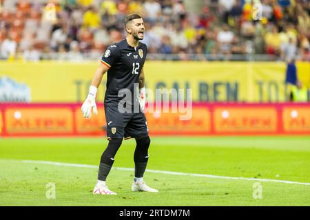 Bucarest, Roumanie. 12 settembre 2023. Horatiu Moldovan della Romania durante la UEFA Euro 2024, qualificazioni europee, gruppo i partita di calcio tra Romania e Kosovo il 12 settembre 2023 all'Arena Nationala di Bucarest, Romania - foto Mihnea Tatu/DPPI Credit: DPPI Media/Alamy Live News Foto Stock