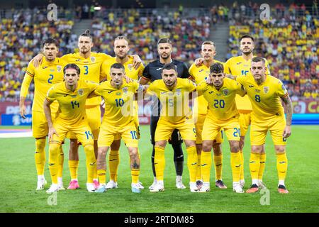 Bucarest, Roumanie. 12 settembre 2023. Romania durante la 2024 partita di calcio del gruppo i tra Romania e Kosovo del 12 settembre 2023 all'Arena Nationala di Bucarest, Romania - foto Mihnea Tatu/DPPI Credit: DPPI Media/Alamy Live News Foto Stock