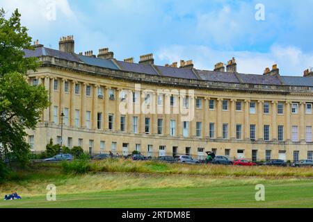 Royal Crescent a Bath, Inghilterra, Regno Unito Foto Stock